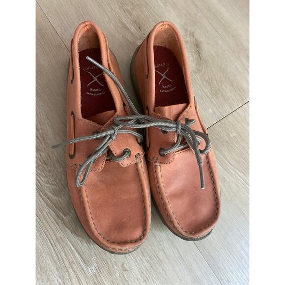 Twisted X loafers women’s size 7 coral leather comfort outdoor casual - Picture 1 of 6